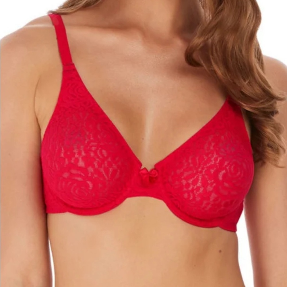 Wacoal HALO LACE Moulded Bra Equestrian Red 32G